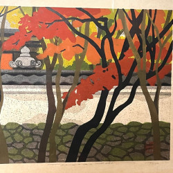 Estampe japonaise Masao Ido Daisen-In 1982