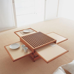 TETRA lable modulable en hêtre de Sculptures Jeux