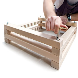 TETRA lable modulable en hêtre de Sculptures Jeux