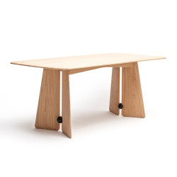 Table de repas FARFALLA en chêne massif DRUGEOT Manufacture