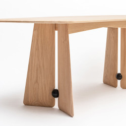 Table de repas FARFALLA en chêne massif DRUGEOT Manufacture