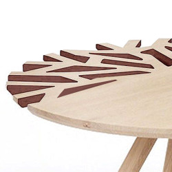 Table basse ronde en bois massif CANOPÉE