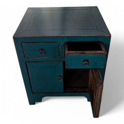 Petite armoire – Orme bleu | Meuble compact d’inspiration asiatique