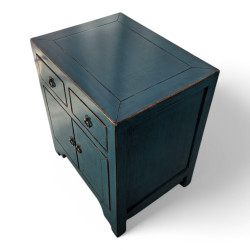 Petite armoire – Orme bleu | Meuble compact d’inspiration asiatique