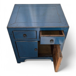 Petite armoire – Orme bleu | Meuble compact d’inspiration asiatique