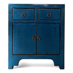 Petite armoire – Orme bleu | Meuble compact d’inspiration asiatique