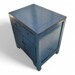 Petite armoire – Orme bleu | Meuble compact d’inspiration asiatique