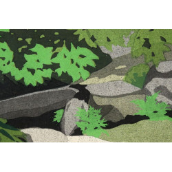 Estampe japonaise Masao Ido Daisen-In 1982