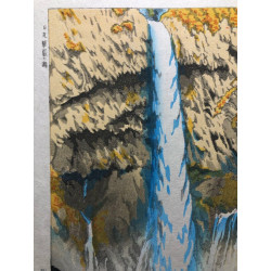 Chute Kegon à Nikkō | Estampe originale de Kasamatsu Shirō