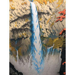Chute Kegon à Nikkō | Estampe originale de Kasamatsu Shirō