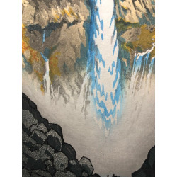 Chute Kegon à Nikkō | Estampe originale de Kasamatsu Shirō