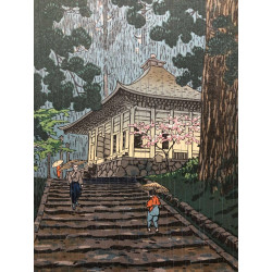Hiraizumi Konjikidō (1950) | Estampe de Kasamatsu Shirō