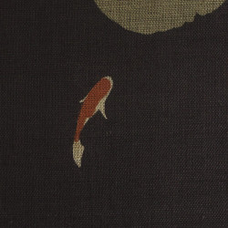 Tapisserie japonaise MIZUKAGAMI, nénuphars et koï