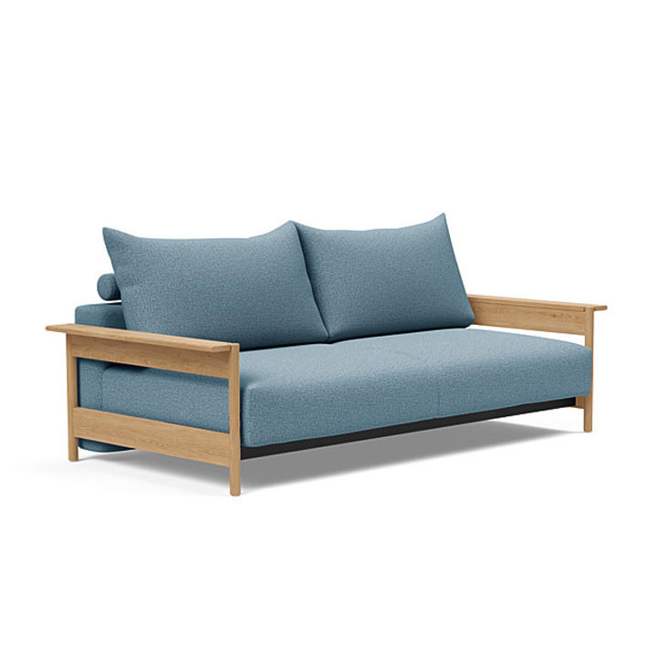 Canapé MALLOY avec accoudoirs en chêne naturel