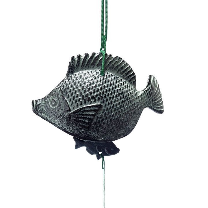 Clochette japonaise ou carillon à vent POISSON ROND en fonte