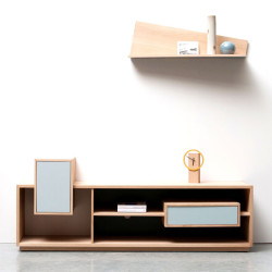 Étagère PLIAGE en chêne massif DRUGEOT manufacture