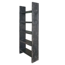 Bibliothèque rustique noire