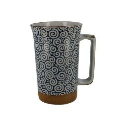 Grand mug du Japon  0,6 l.  Fleurettes bleues