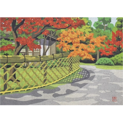 Estampe japonaise Masao Ido Daisen-In 1982