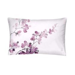 Taie d’oreiller SAKURA, branche de fleurs de cerisier à l’aquarelle