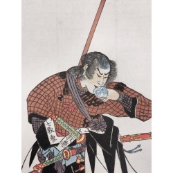 Utagawa Kuniyoshi – Kataoka Dengoemon Takafusa, samouraï des 47 rōnin | Biographies des loyaux et vertueux samouraïs