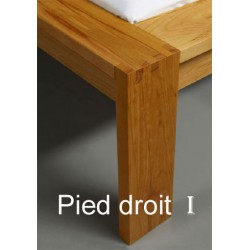 Lit CARMA MORI en bois massif avec un grand dossier, made in Germany