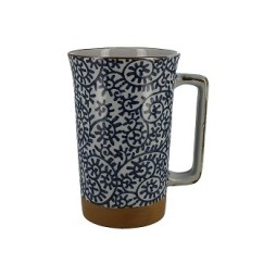 grand mug japonais tako 600 ml motif pieuvre stylisee fond gris anse large