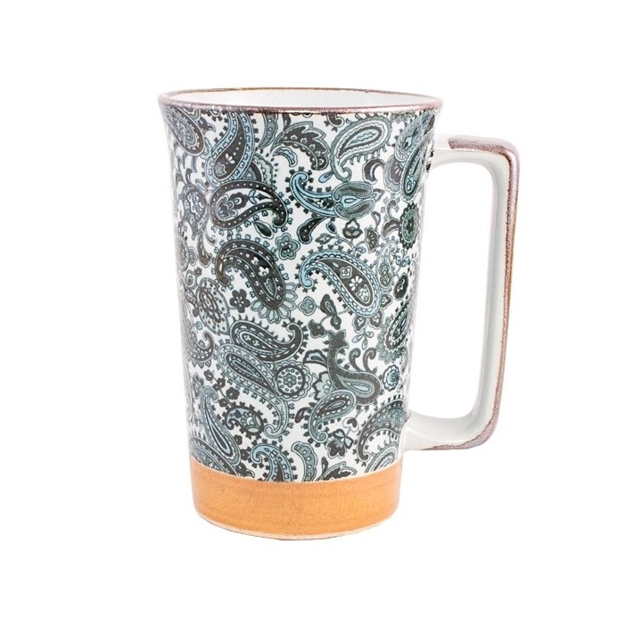 Grand mug du Japon  0,6 l.  Fleurettes bleues