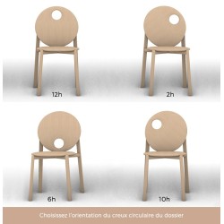 Chaise HELIO – Design Constance Guisset – Chêne massif fabriqué en France