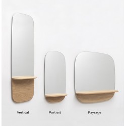 Miroir en bois massif TÉHÈME Portrait