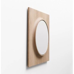 Miroir bois massif CIRCUIT Rond