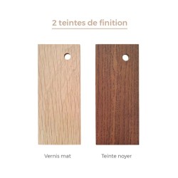 Miroir bois massif CIRCUIT Rond