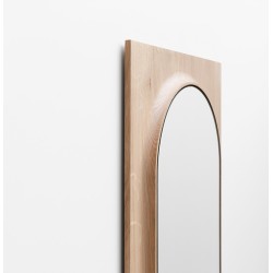 Miroir bois massif CIRCUIT Ovale