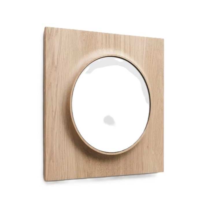 Miroir bois massif CIRCUIT Rond