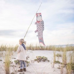 Koinobori Argenté Madame Mo en coton biologique