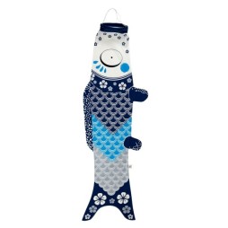 Koinobori Grand Bleu Madame Mo en coton biologique