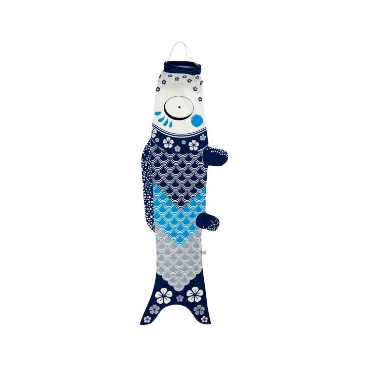 Koinobori Grand Bleu Madame Mo en coton biologique