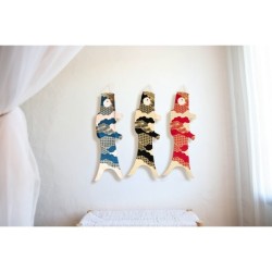 Koinobori Matsu Blue Madame Mo en coton biologique