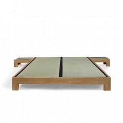 Lit tatami japonais NAÏTO en hêtre sans métal, brut, huilé ou teinté.
