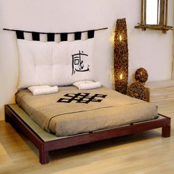 Lit tatami japonais NAÏTO en hêtre sans métal, brut, huilé ou teinté.