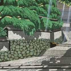 Nigatsudō - Pavillon Nigatsudō à Nara | Estampe originale Masao Ido