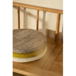 Coussin CHAKATI Rond – Coussin en laine feutrée | MUSKHANE