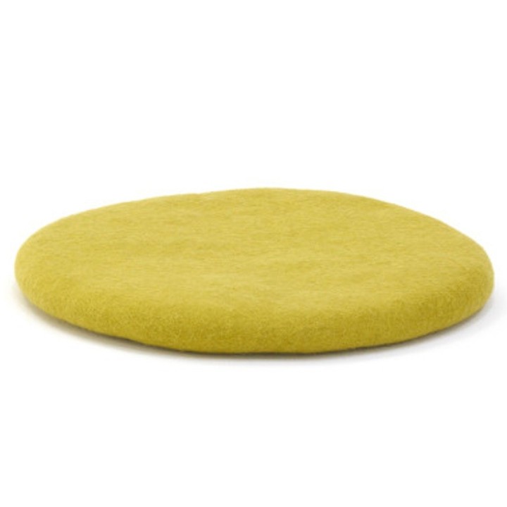 Shakati, le coussin galette en feutre de laine sans couture