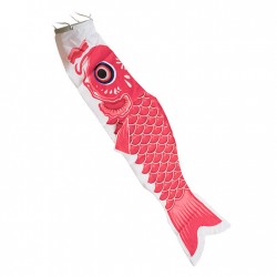 Koinobori en satin de polyester – carpe japonaise décorative