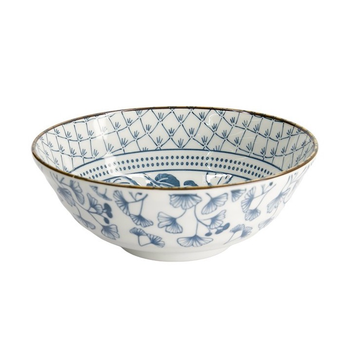Bol ramen japonais FLORIKA LIERRE 21 cm décor feuilles de lierre