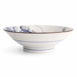 Grande coupe japonaise bleu et blanc