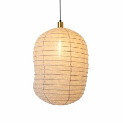 Suspension Linen Gravel en tissu oblongue couleur naturelle