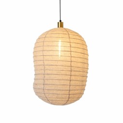 Suspension Linen Gravel en tissu oblongue couleur naturelle