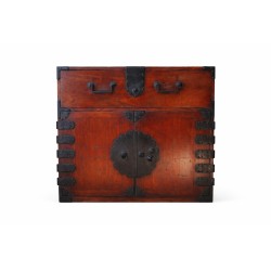 Tansu japonais ancien Akita choba dansu Kannon en kiri – époque Meiji