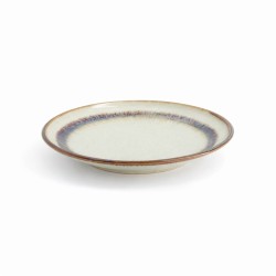 assiette japonaise wasabi beige 17 cm ligne brun bleuté